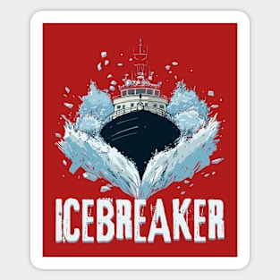 Icebreaker Ship - Monochromatic Winter Sticker